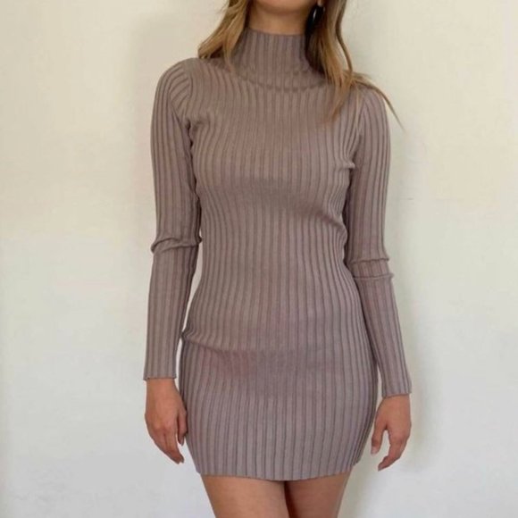 Princess Polly Dresses & Skirts - Latte Turtleneck Dress